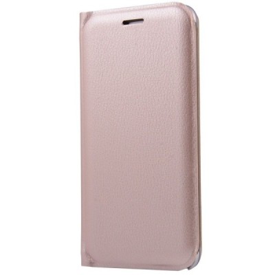 Samsung Galaxy J5 2016 (J510) auksinis odinis atverčiamas Smart Wallet dėklas - piniginė / Priedai.lt