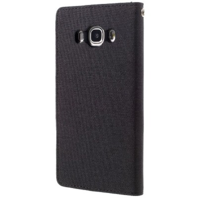 Samsung Galaxy J5 2016 (J510) Mercury atvērams melns maciņš (maks) / Vacins.lv