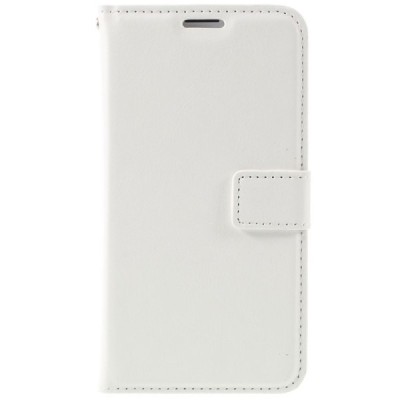 Samsung Galaxy J5 2016 (J510) atvēramais ādas balts maciņš (maks) / Vacins.lv