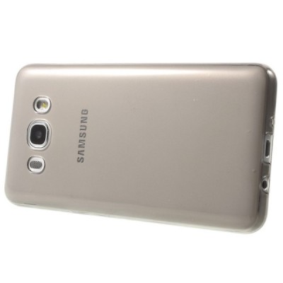 Samsung Galaxy J5 2016 (J510) skaidrus (permatomas) kieto silikono TPU ploniausias pasaulyje pilkas dėklas/ Priedai.lt