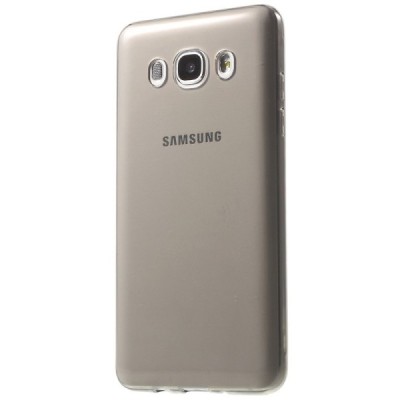 Samsung Galaxy J5 2016 (J510) skaidrus (permatomas) kieto silikono TPU ploniausias pasaulyje pilkas dėklas/ Priedai.lt