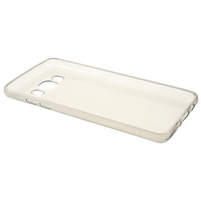Samsung Galaxy J5 2016 (J510) skaidrus (permatomas) kieto silikono TPU ploniausias pasaulyje pilkas dėklas/ Priedai.lt