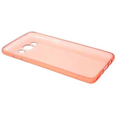 Samsung Galaxy J5 2016 (J510) dzidrs (caurspīdīgs) cieta silikona TPU pasaulē planākais sarkans apvalks / Vacins.lv