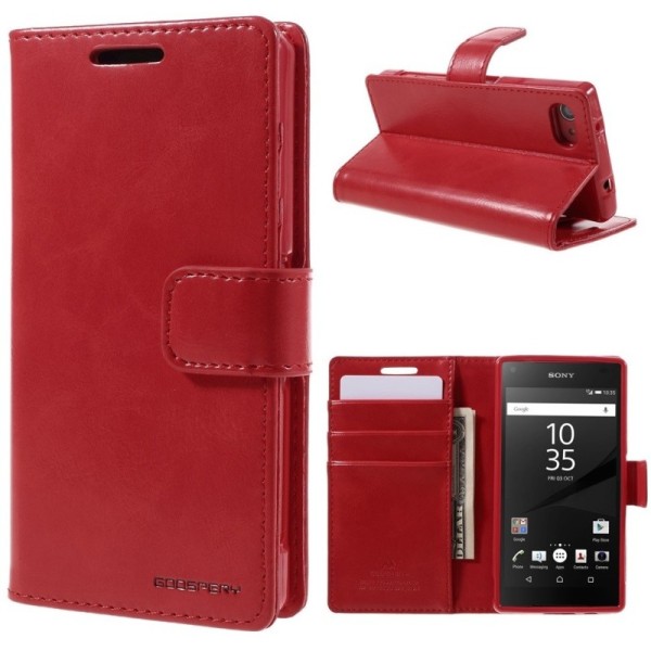 „Mercury“ Blue Moon atvērams maciņš - sarkans (Xperia Z5 Compact)