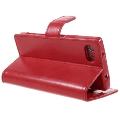 Mercury Blue Moon Sony Xperia Z5 Compact atvērams sarkans ādas maciņš / Vacins.lv