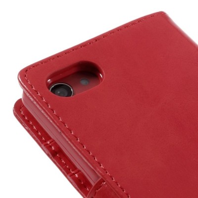 Mercury Blue Moon Sony Xperia Z5 Compact atvērams sarkans ādas maciņš / Vacins.lv