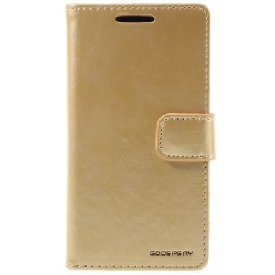 Mercury Blue Moon Sony Xperia Z5 Compact atvērams zelta ādas maciņš / Vacins.lv