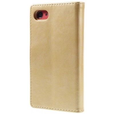 Mercury Blue Moon Sony Xperia Z5 Compact atvērams zelta ādas maciņš / Vacins.lv