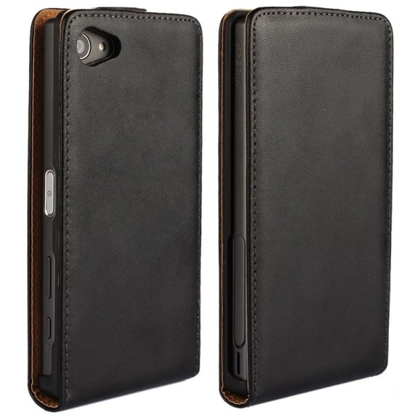 Klasisks atvēramais maciņš - melns (Xperia Z5 Compact)