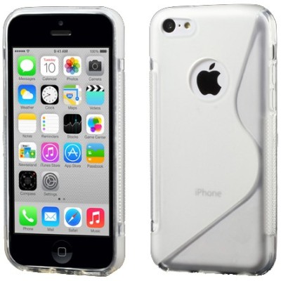 Skaidrus matinis silikoninis Apple iPhone 5C dėklas (dėkliukas) / Priedai.lt