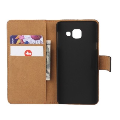 Samsung Galaxy A3 2016 (A310) atverčiamas baltas odinis dėklas - piniginė / Priedai.lt