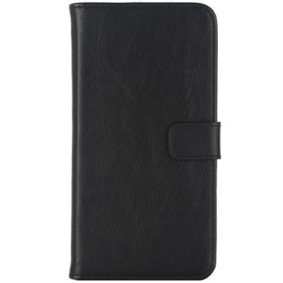 Microsoft Lumia 650 atvēramais ādas melns retro maciņš (maks) / Vacins.lv