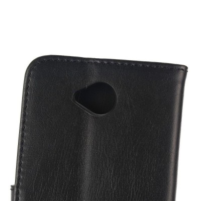 Microsoft Lumia 650 atvēramais ādas melns retro maciņš (maks) / Vacins.lv