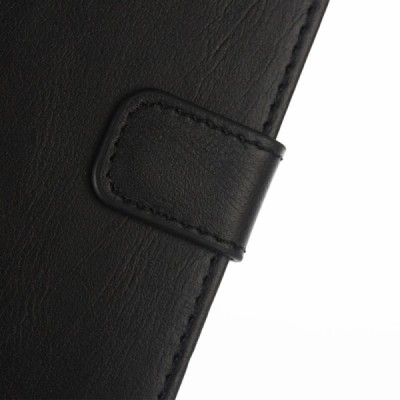 Microsoft Lumia 650 atvēramais ādas melns retro maciņš (maks) / Vacins.lv