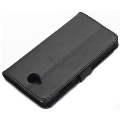 Microsoft Lumia 650 atvēramais ādas melns retro maciņš (maks) / Vacins.lv