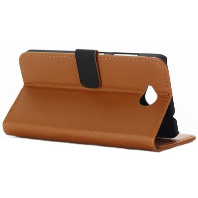 Microsoft Lumia 650 atvēramais ādas gaiši brūns retro maciņš (maks) / Vacins.lv