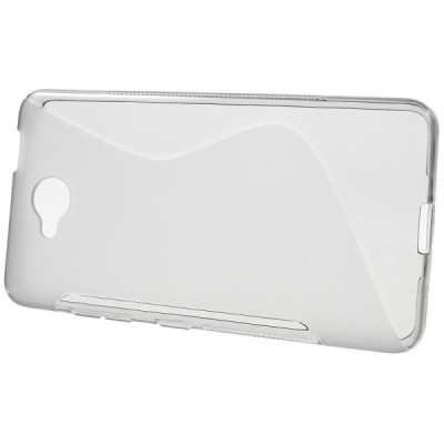 Microsoft Lumia 650 skaidrus (permatomas) kieto silikono TPU pilkas dėklas - nugarėlė / Priedai.lt