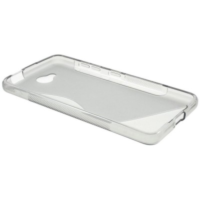 Microsoft Lumia 650 skaidrus (permatomas) kieto silikono TPU pilkas dėklas - nugarėlė / Priedai.lt