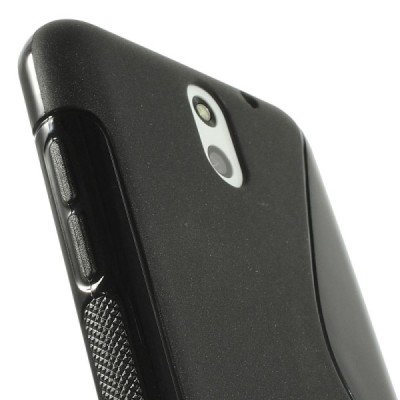 HTC Desire 610 cieta silikona (TPU) melns apvalks / vacins.lv