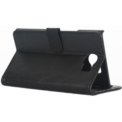 BlackBerry Priv  atvēramais ādas melns retro maciņš (maks) / Vacins.lv