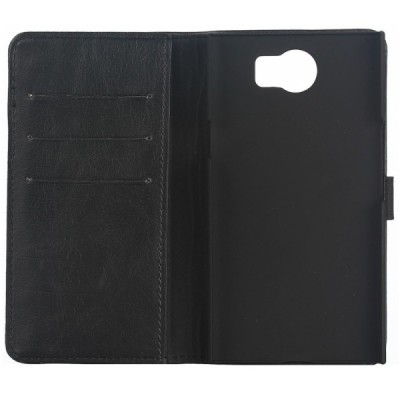 BlackBerry Priv  atvēramais ādas melns retro maciņš (maks) / Vacins.lv