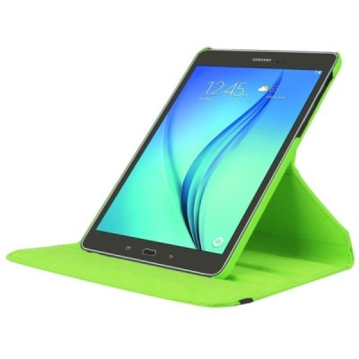 Samsung Galaxy Tab S2 8.0 4G LTE (T715, T710) atverčiamas, sukamas 360 laipsnių, žalias odinis dėklas - stovas / Priedai.lt