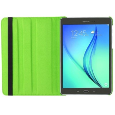 Samsung Galaxy Tab S2 8.0 4G LTE (T715, T710) atverčiamas, sukamas 360 laipsnių, žalias odinis dėklas - stovas / Priedai.lt