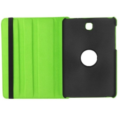 Samsung Galaxy Tab S2 8.0 4G LTE (T715, T710) atverčiamas, sukamas 360 laipsnių, žalias odinis dėklas - stovas / Priedai.lt