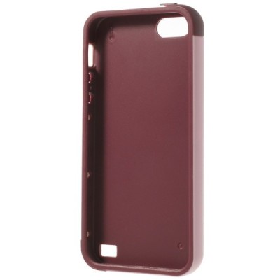 Apple iPhone 5 (5s,SE) „Walnutt“ kieto silikono bordo dėklas baltais apvadais / Priedai.lt