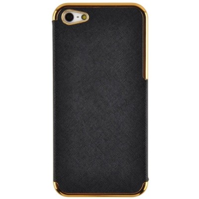 Apple iPhone SE (5, 5s) „Gold“ juodas elegantiškas dėklas / Priedai.lt