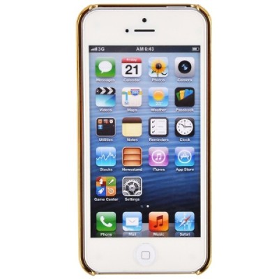 Apple iPhone SE (5, 5s) „Gold“ juodas elegantiškas dėklas / Priedai.lt