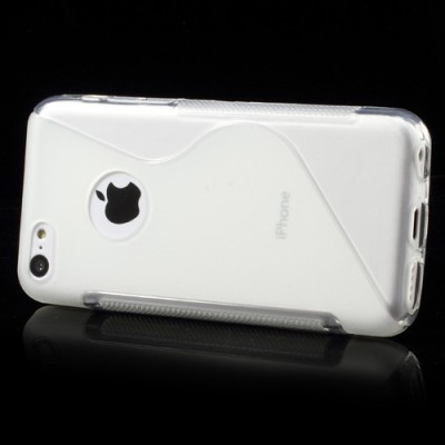 Skaidrus matinis silikoninis Apple iPhone 5C dėklas (dėkliukas) / Priedai.lt