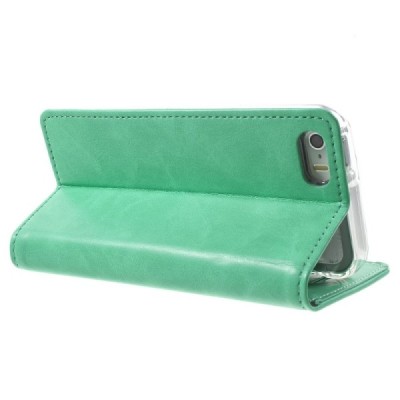 Mercury Blue Moon atverčiamas Apple iPhone SE (5, 5s) mėtinis odinis dėklas - piniginė / Priedai.lt