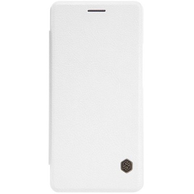 Greznais „Nillkin“ Qin sērijas ādas atvērams balts Huawei P9 Lite maciņš / Vacins.lv