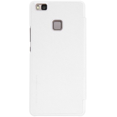 Prabangus „Nillkin“ Qin serijos baltas odinis atverčiamas Huawei P9 Lite dėklas - knygutė / Priedai.lt