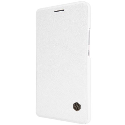 Prabangus „Nillkin“ Qin serijos baltas odinis atverčiamas Huawei P9 Lite dėklas - knygutė / Priedai.lt