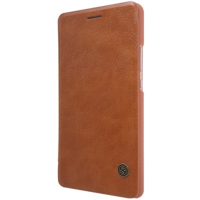 Greznais „Nillkin“ Qin sērijas ādas atvērams brūns Huawei P9 Lite maciņš / Vacins.lv