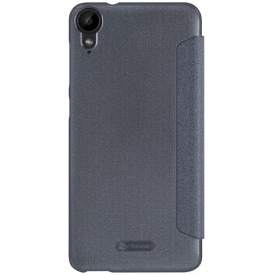 HTC Desire 825 pilkas odinis atverčiamas Nillkin Sparkle dėklas - knygutė / Priedai.lt