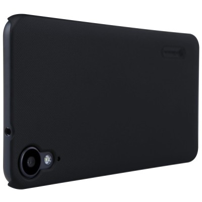 HTC Desire 825 Nillkin Frosted Shield melns plastmasas apvalks + ekrāna aizsargplēve / Vacins.lv