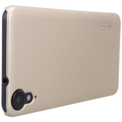 HTC Desire 825 Nillkin Frosted Shield zelta plastmasas apvalks + ekrāna aizsargplēve / Vacins.lv