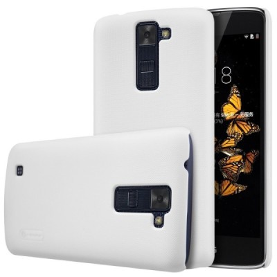 LG K8 (K350N) Nillkin Frosted Shield balts plastmasas apvalks + ekrāna aizsargplēve / Vacins.lv