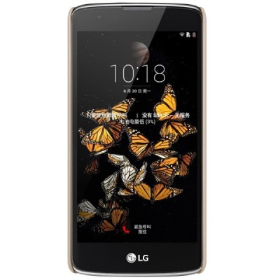 LG K8 (K350N) Nillkin Frosted Shield zelta plastmasas apvalks + ekrāna aizsargplēve / Vacins.lv