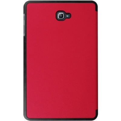 Samsung Galaxy Tab A 10.1 2016 (T580, T585) atverčiamas raudonas odinis dėklas - knygutė / Priedai.lt