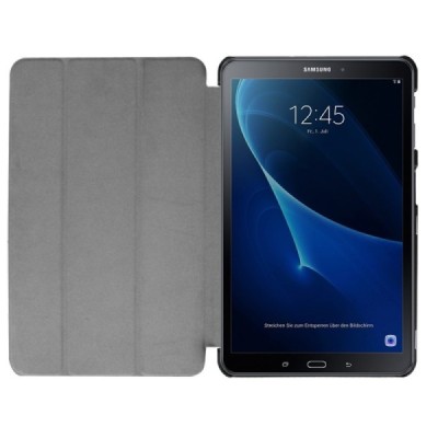 Samsung Galaxy Tab A 10.1 2016 (T580, T585) atverčiamas raudonas odinis dėklas - knygutė / Priedai.lt