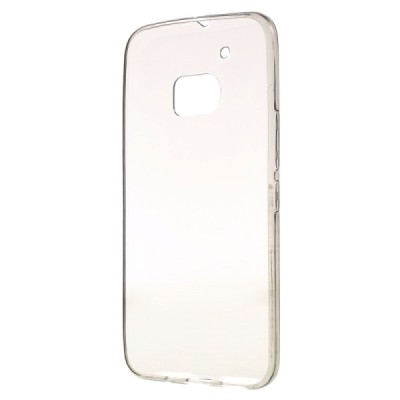 HTC 10 (M10 Lifestyle) skaidrus (permatomas) kieto silikono TPU ploniausias pasaulyje pilkas dėklas / Priedai.lt