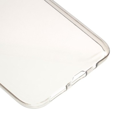 HTC 10 (M10 Lifestyle) skaidrus (permatomas) kieto silikono TPU ploniausias pasaulyje pilkas dėklas / Priedai.lt