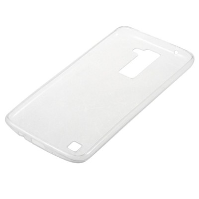 LG K8 (K350N) skaidrus (permatomas) kieto silikono TPU ploniausias pasaulyje bespalvis dėklas / Priedai.lt