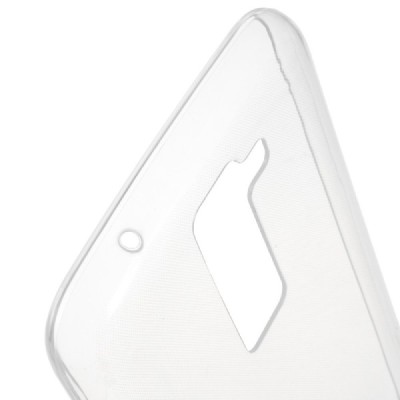 LG K8 (K350N) skaidrus (permatomas) kieto silikono TPU ploniausias pasaulyje bespalvis dėklas / Priedai.lt