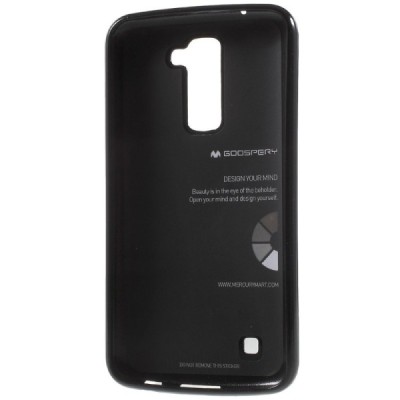 LG K10 ir K420N Mercury melns cieta silikona (TPU) apvalks / vacins.lv