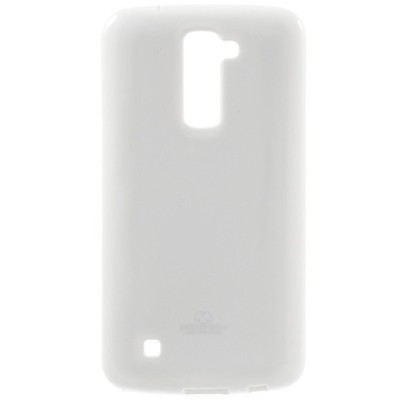LG K10 (K420N) baltas Mercury kieto silikono (TPU) dėklas - nugarėlė / Priedai.lt